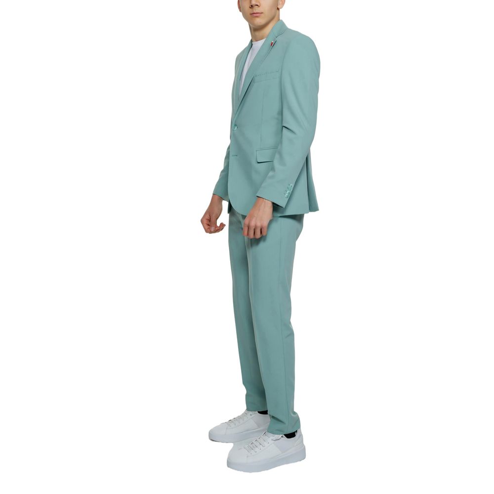 Green Polyester Two-Piece Suit