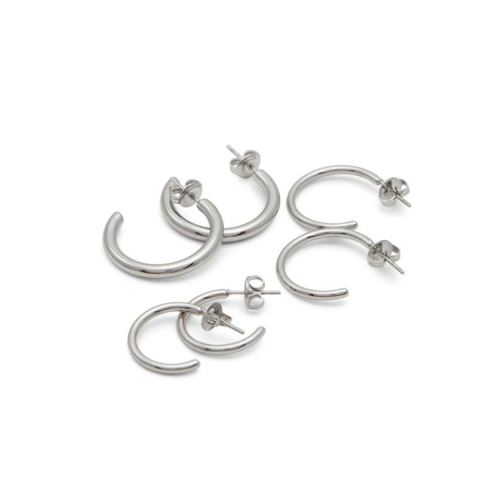 Silver Elastane Earrings