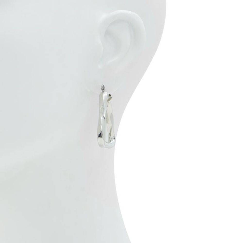 Silver Elastane Earrings