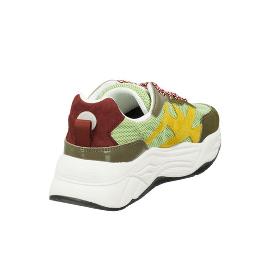 Green Goatskin Chunky Sneakers