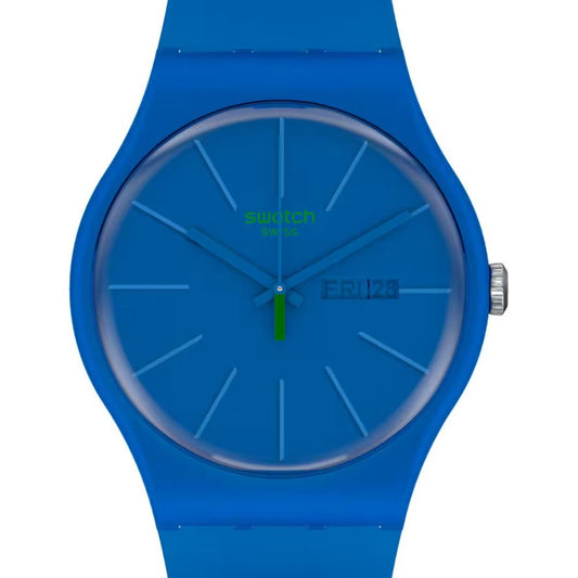 Blue Plastic Dress Watch