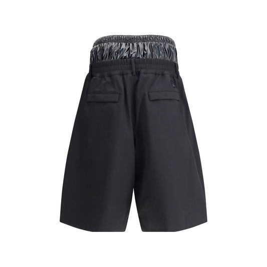Black Polyamide Bermuda Shorts