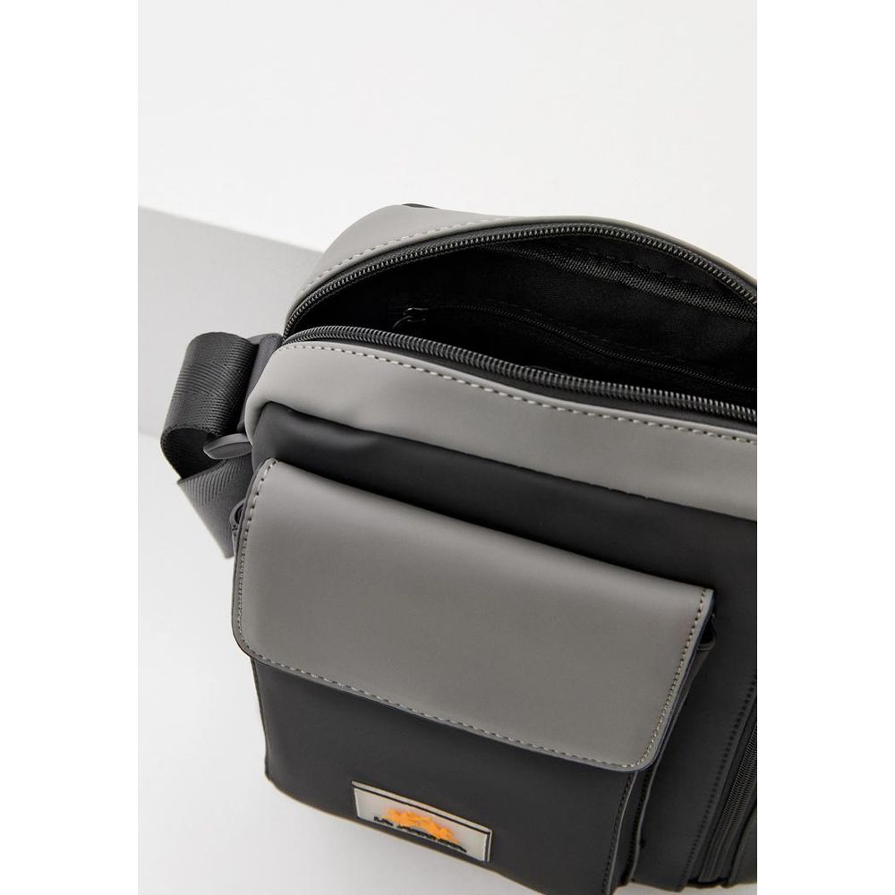 Black Polyethylene Crossbody Bag
