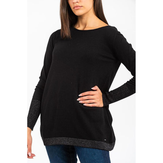 Black Cotton Sweatshirt