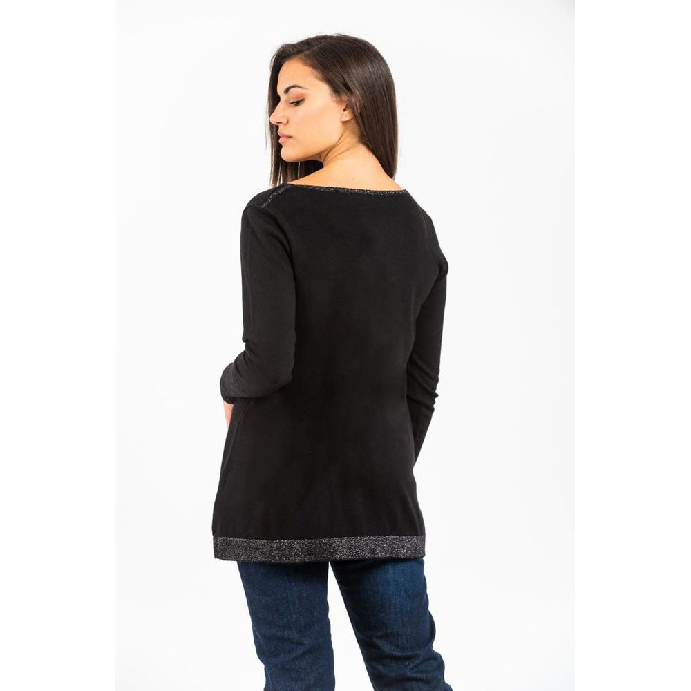 Black Cotton Sweatshirt