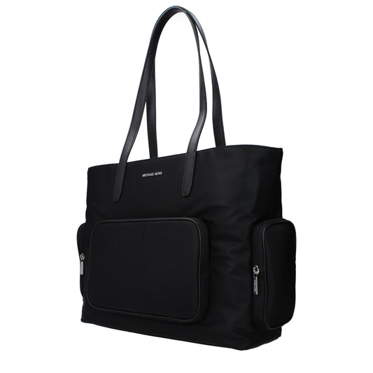Black Fabric Shoulder Bag