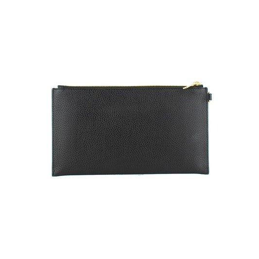 Black Leather Clutch Bag