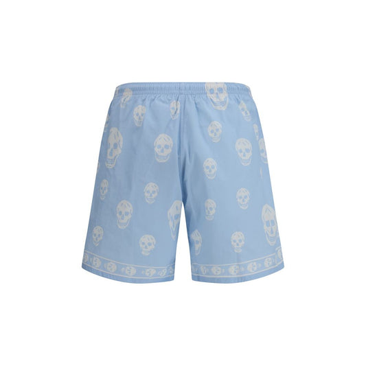 Blue Polyamide Bermuda Shorts