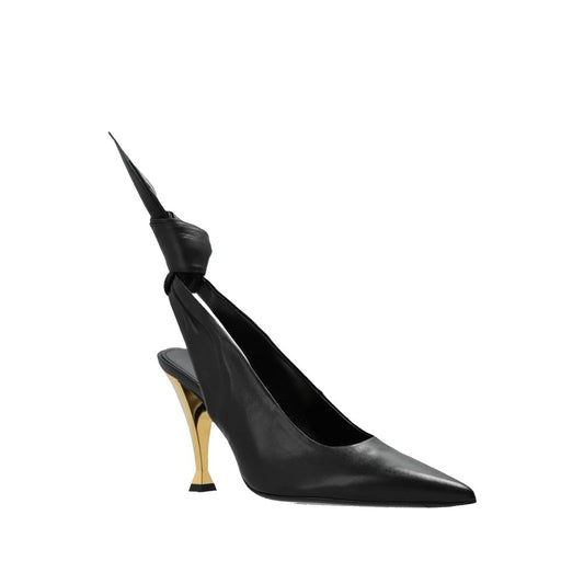 Black Calfskin High Heel Pumps