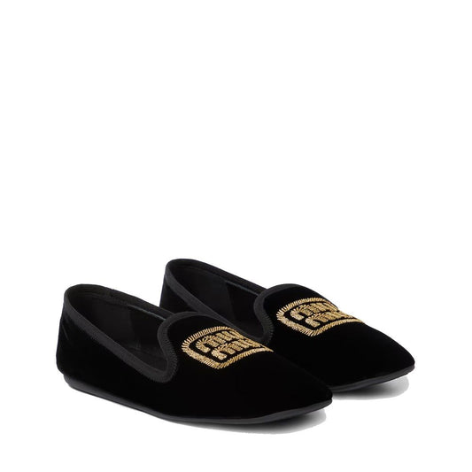 Black Fabric Flats