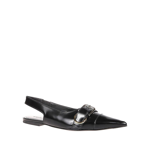 Black Calfskin Ballet Flats