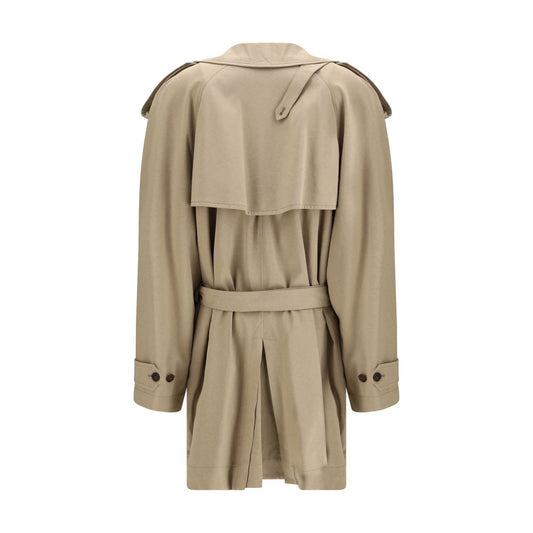 Beige Cotton Trench Coat