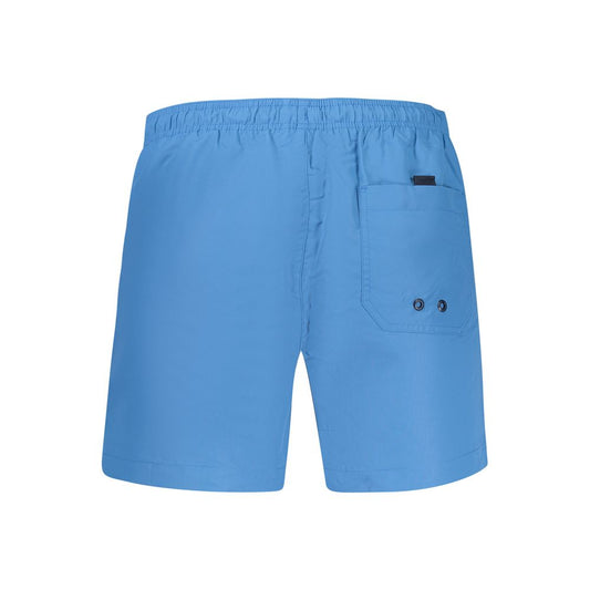 Blu Polyester Men's Swim Boxer