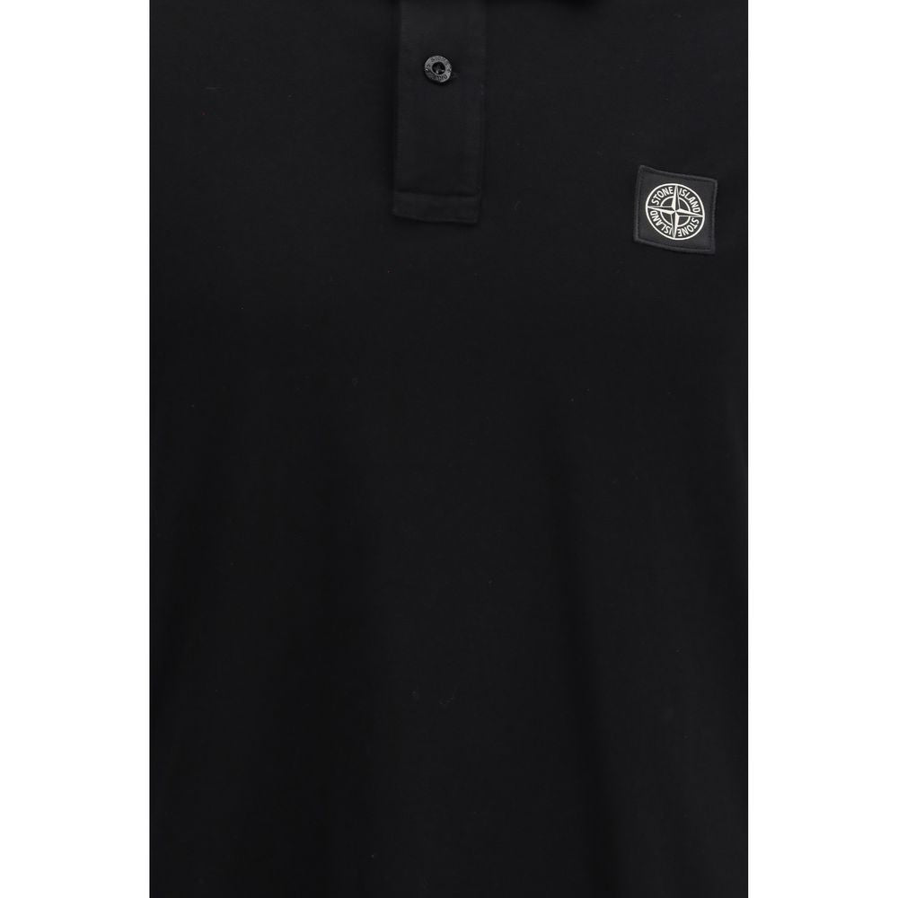 Black Cotton Polo Shirt