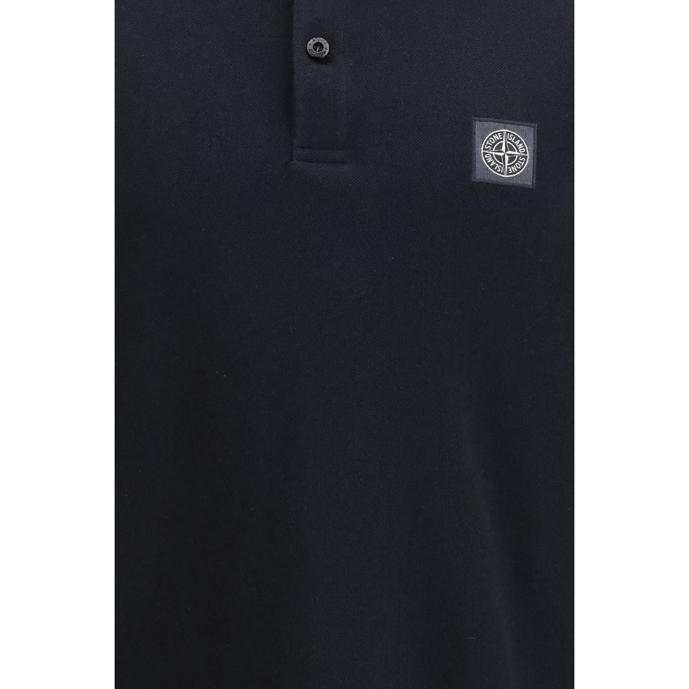 Black Cotton Polo Shirt