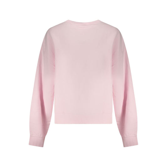 Pink Cotton Women Sweatshirt