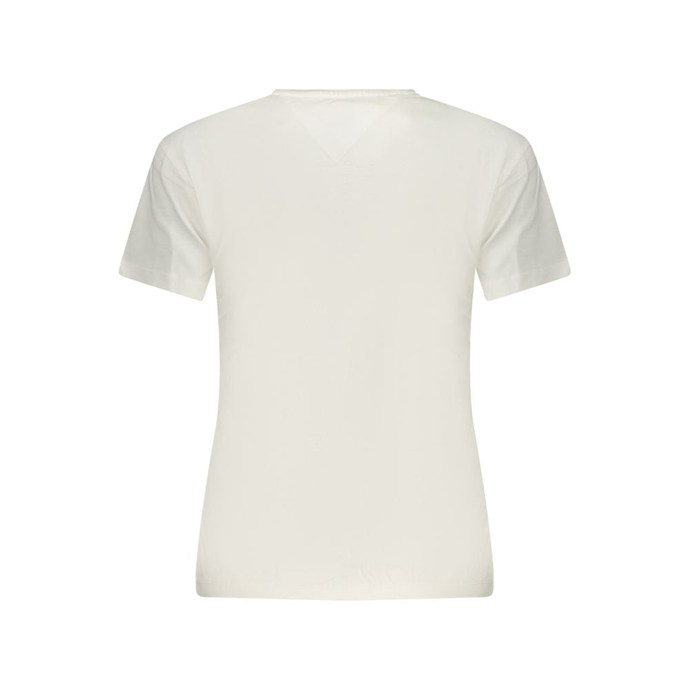White Cotton Women T-Shirt