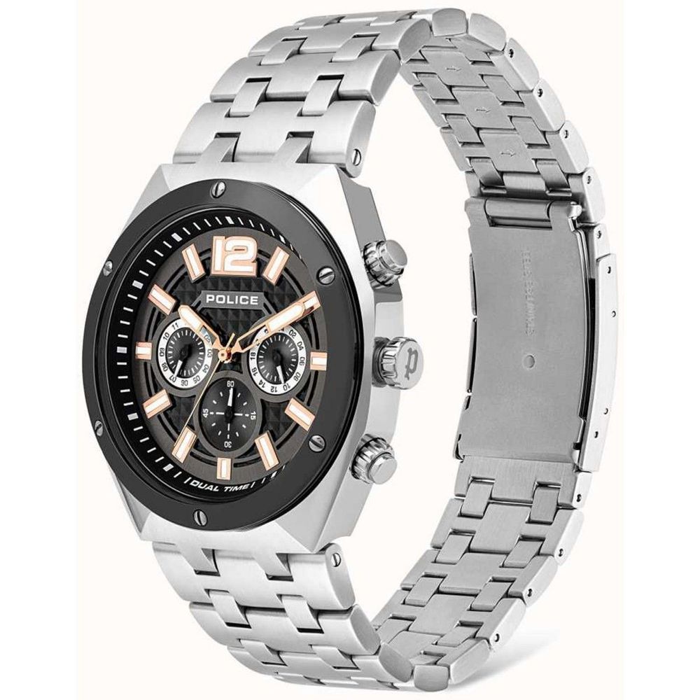 Gray Stainless Steel Dress Watch