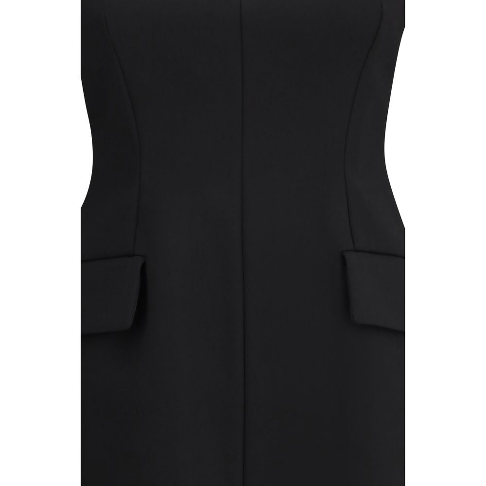 Black Polyester Casual Dress