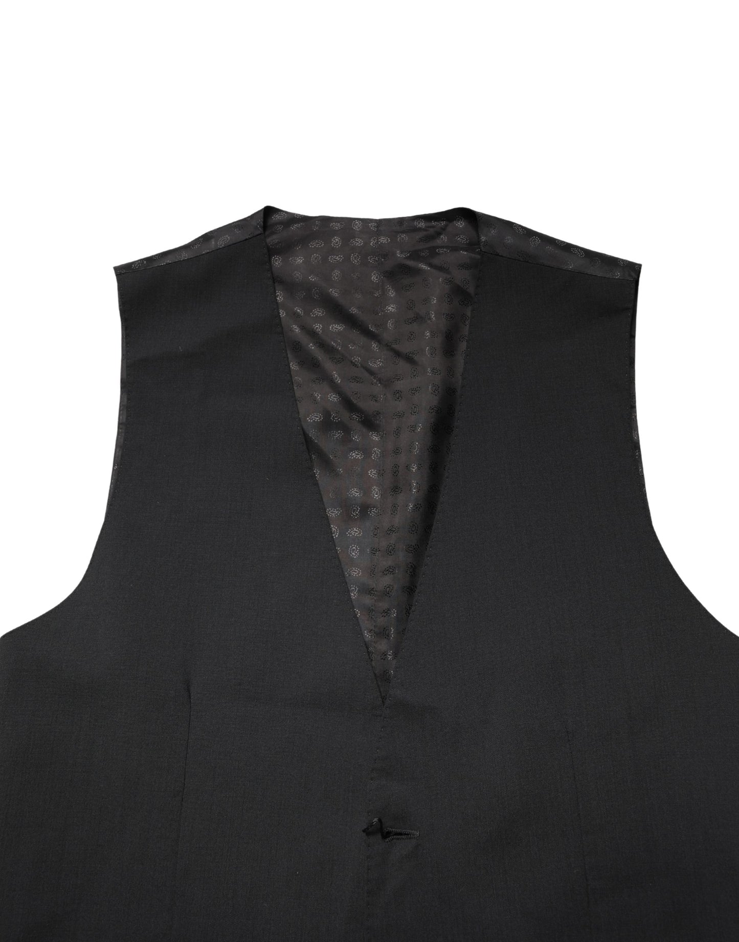 Black Wool Dress Men Formal Waistcoat Vest