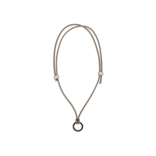 Black Calf Leather Bos Taurus Necklace