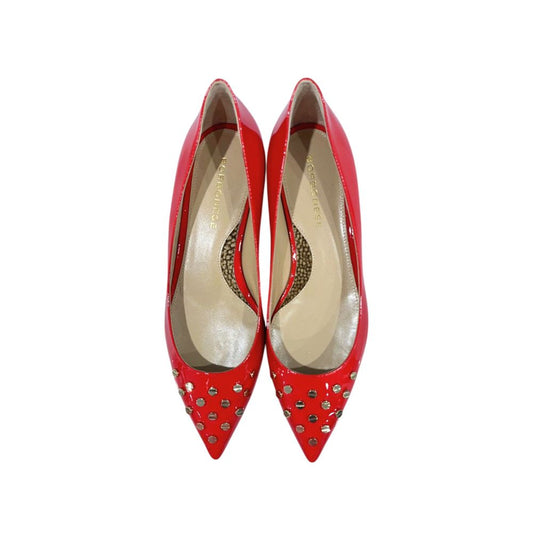 Red Leather Women Sandal