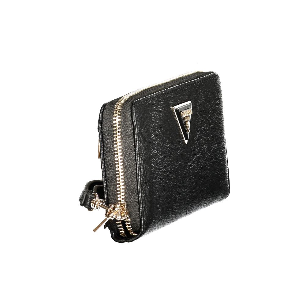 Black Polyurethane Women Wallet