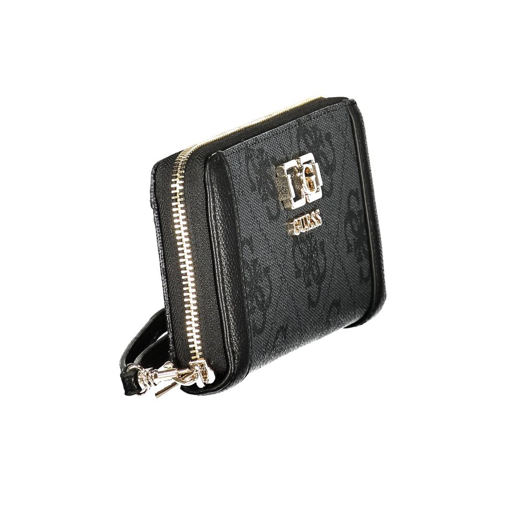 Black Polyurethane Women Wallet