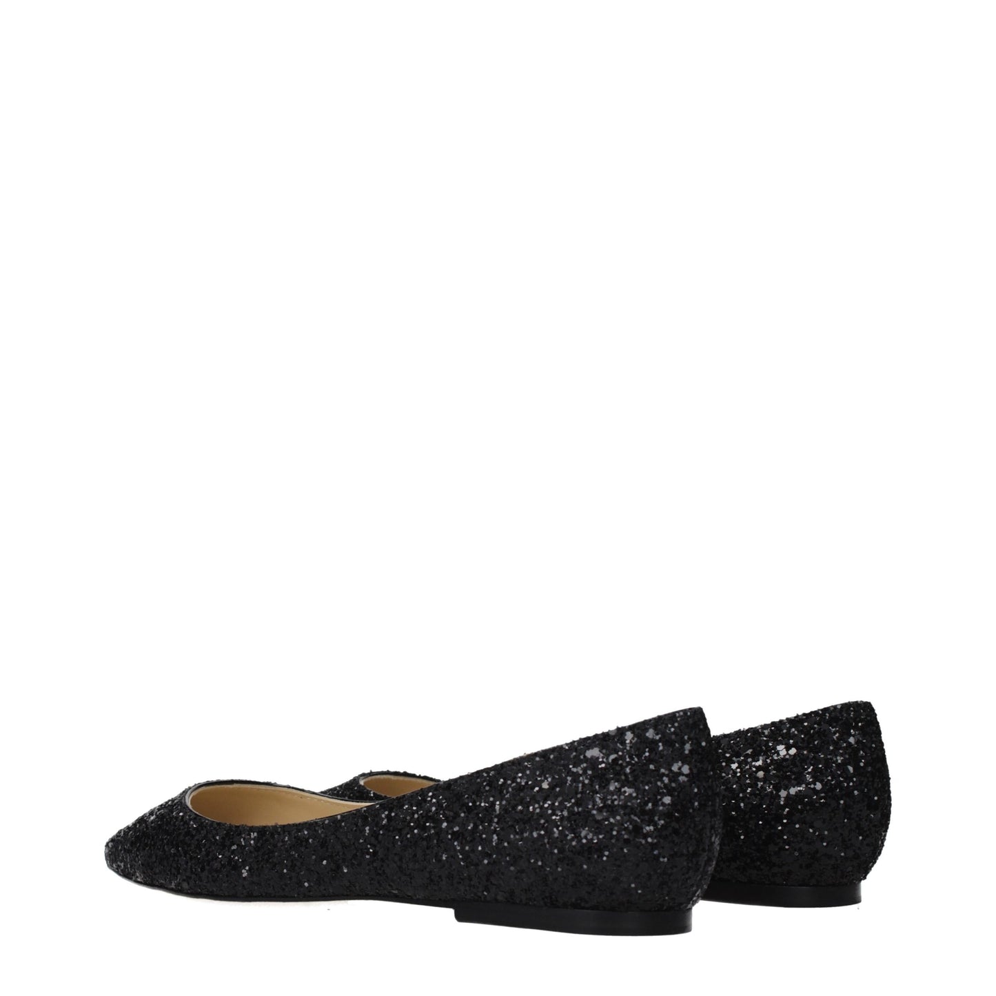 Black Plastic Ballet Flats