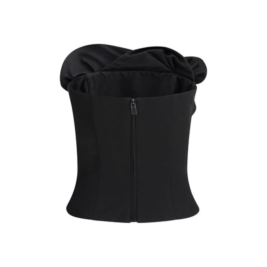 Black Fleece Wool Top