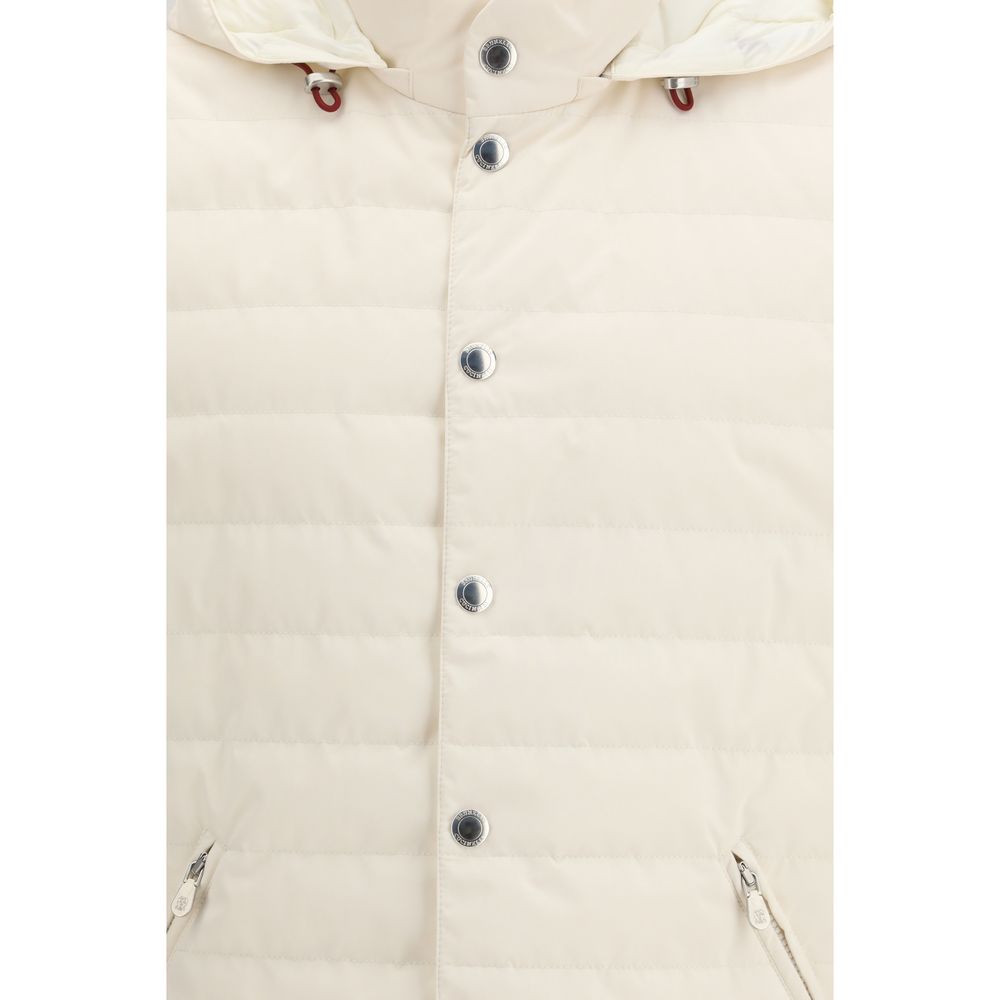Beige Polyester Sleveless Jacket