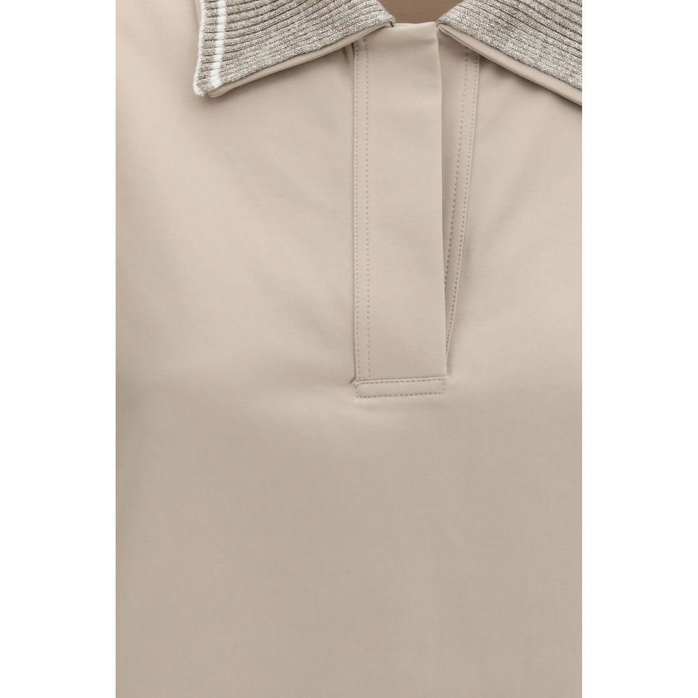 Beige Cotton Polo Shirt