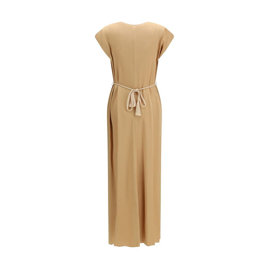 Orange Viscose Casual Dress