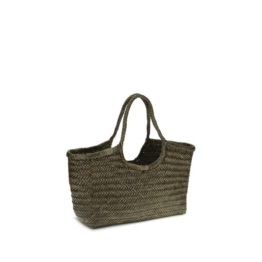 Bicolor Buffalo Leather Shoulder Bag