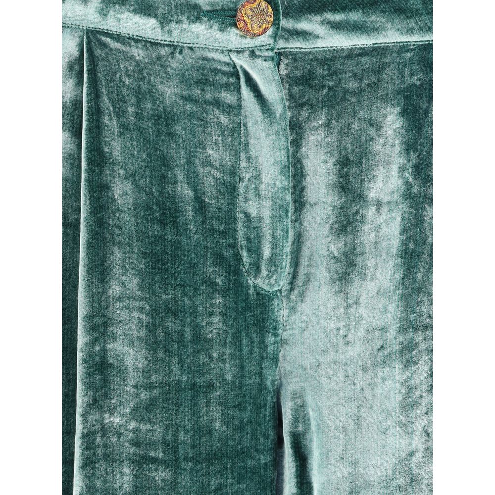 Bicolor Cotton Casual Pants