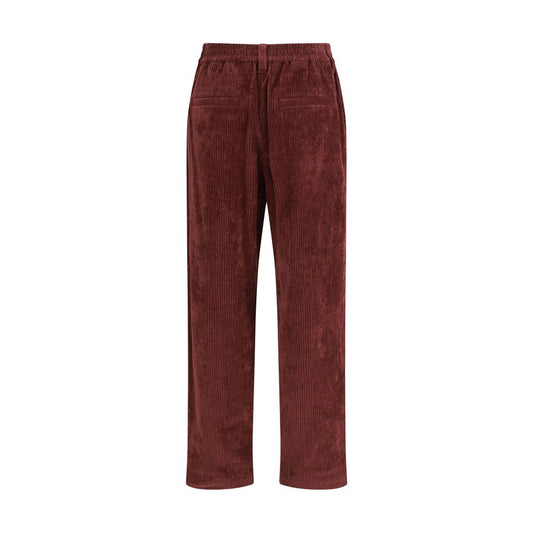 Bordeaux Cotton Casual Pants