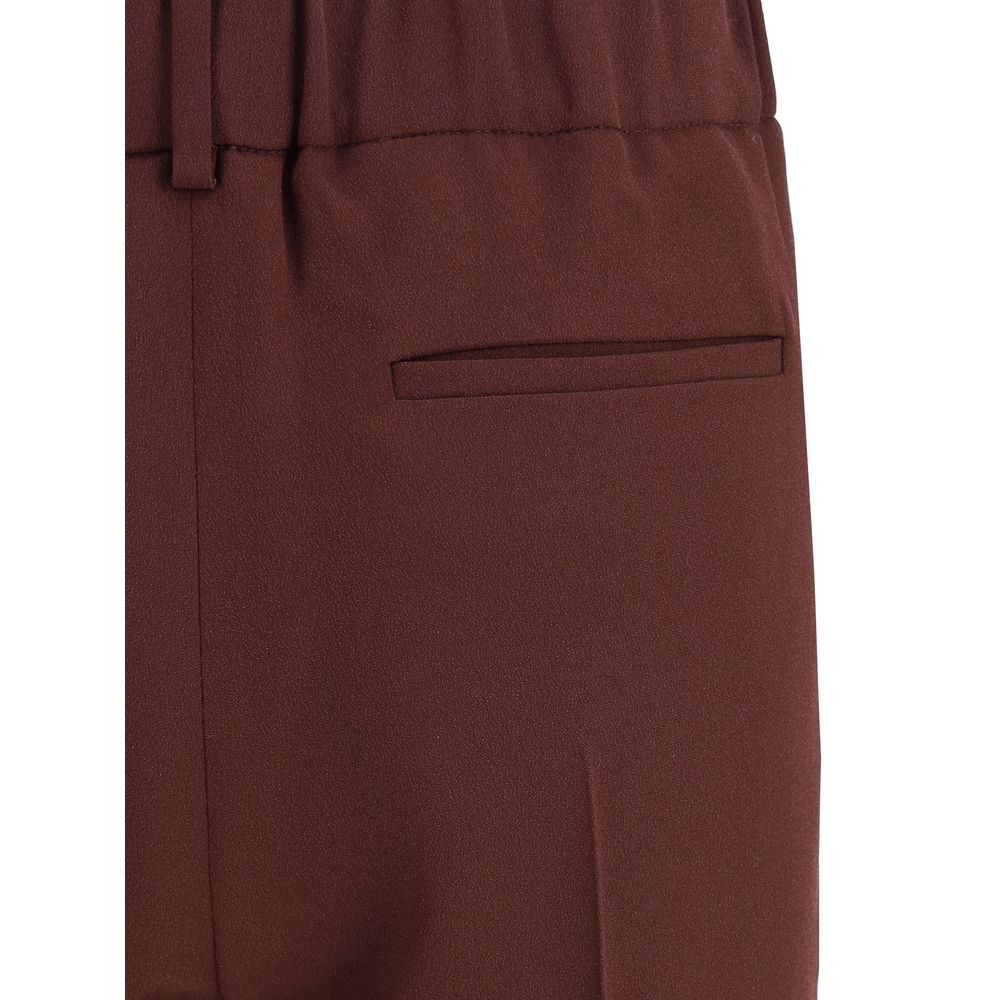 Bordeaux Acetate Casual Pants