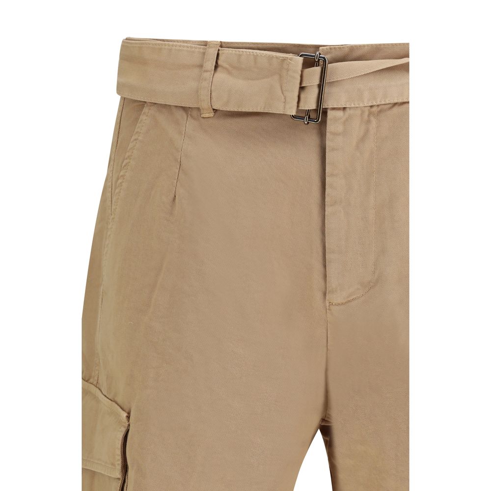 Beige Cotton Bermuda Shorts