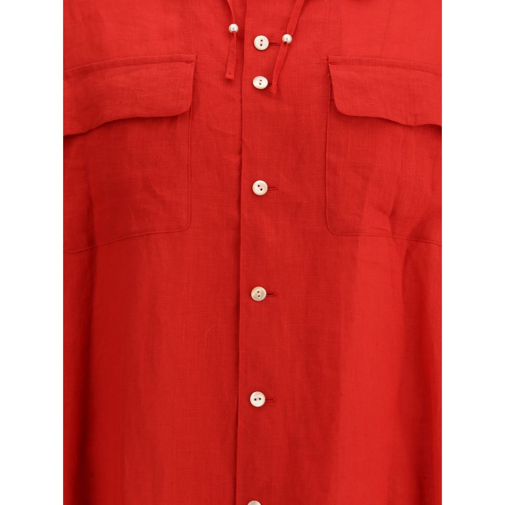 Multicolor Linen Dress Shirt