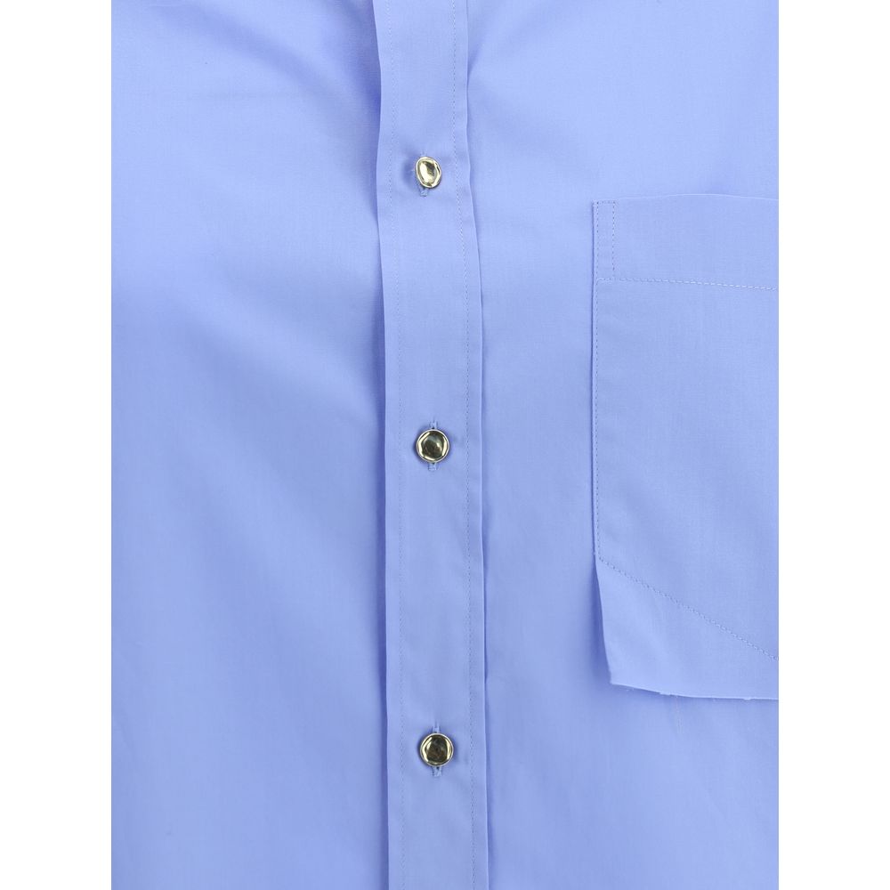 Blue Cotton Dress Shirt