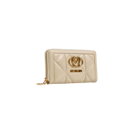 Cream Artificial Leather Wallet