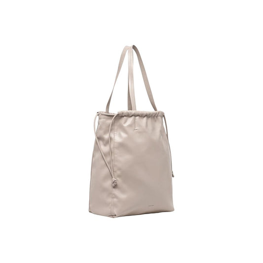 Beige Polyethylene Handbag