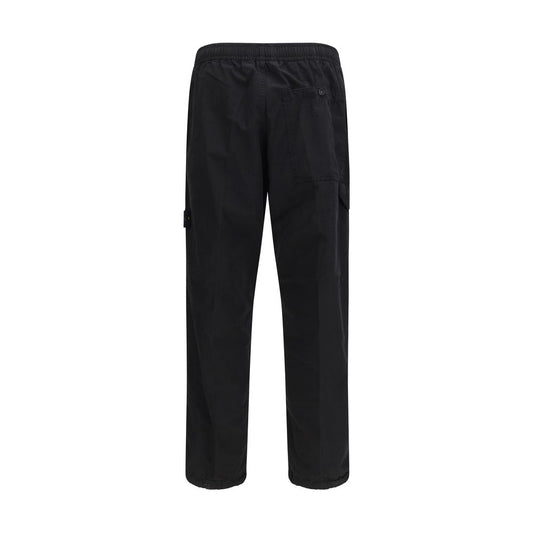 Black Cotton Cargo Pants