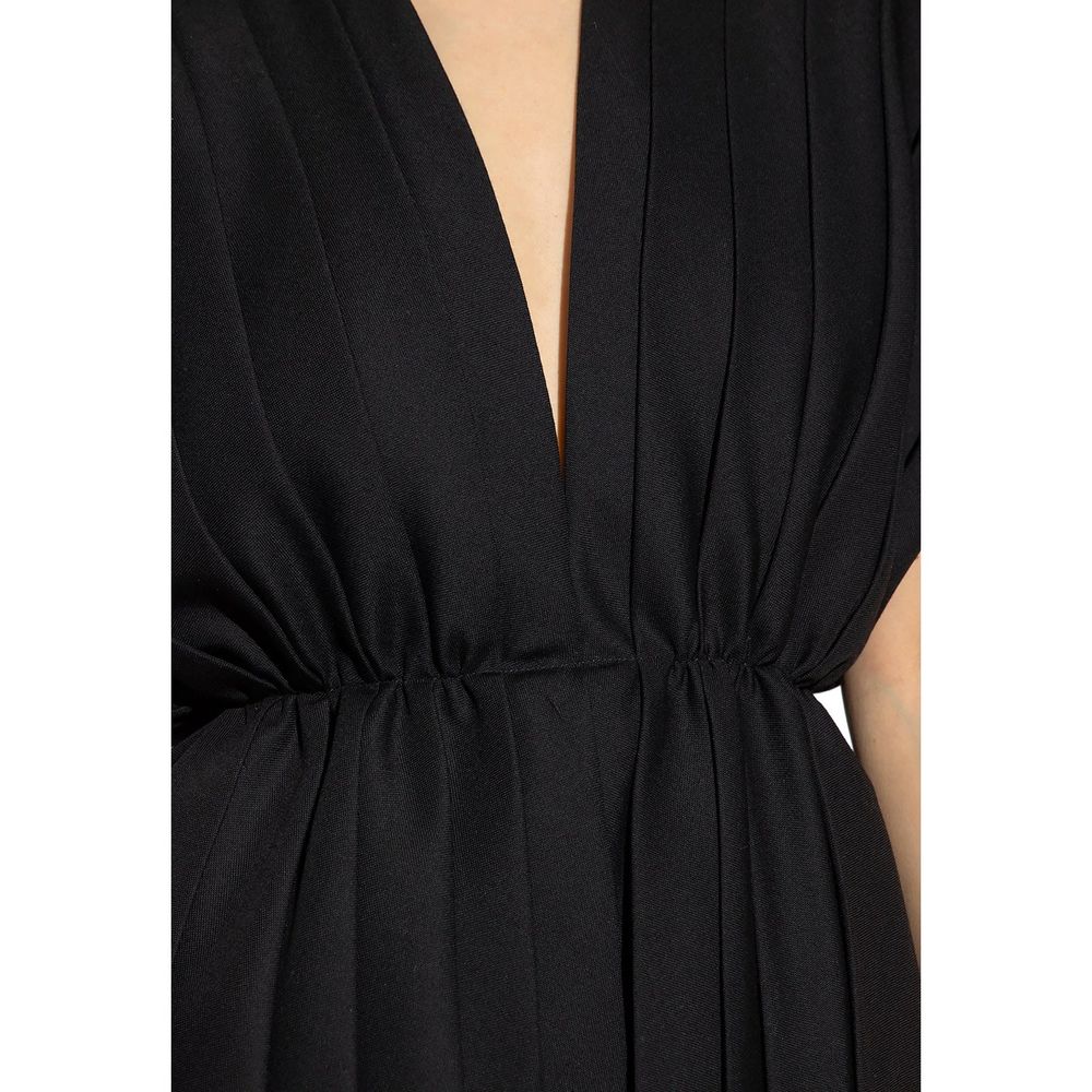 Black Wool Casual Dress