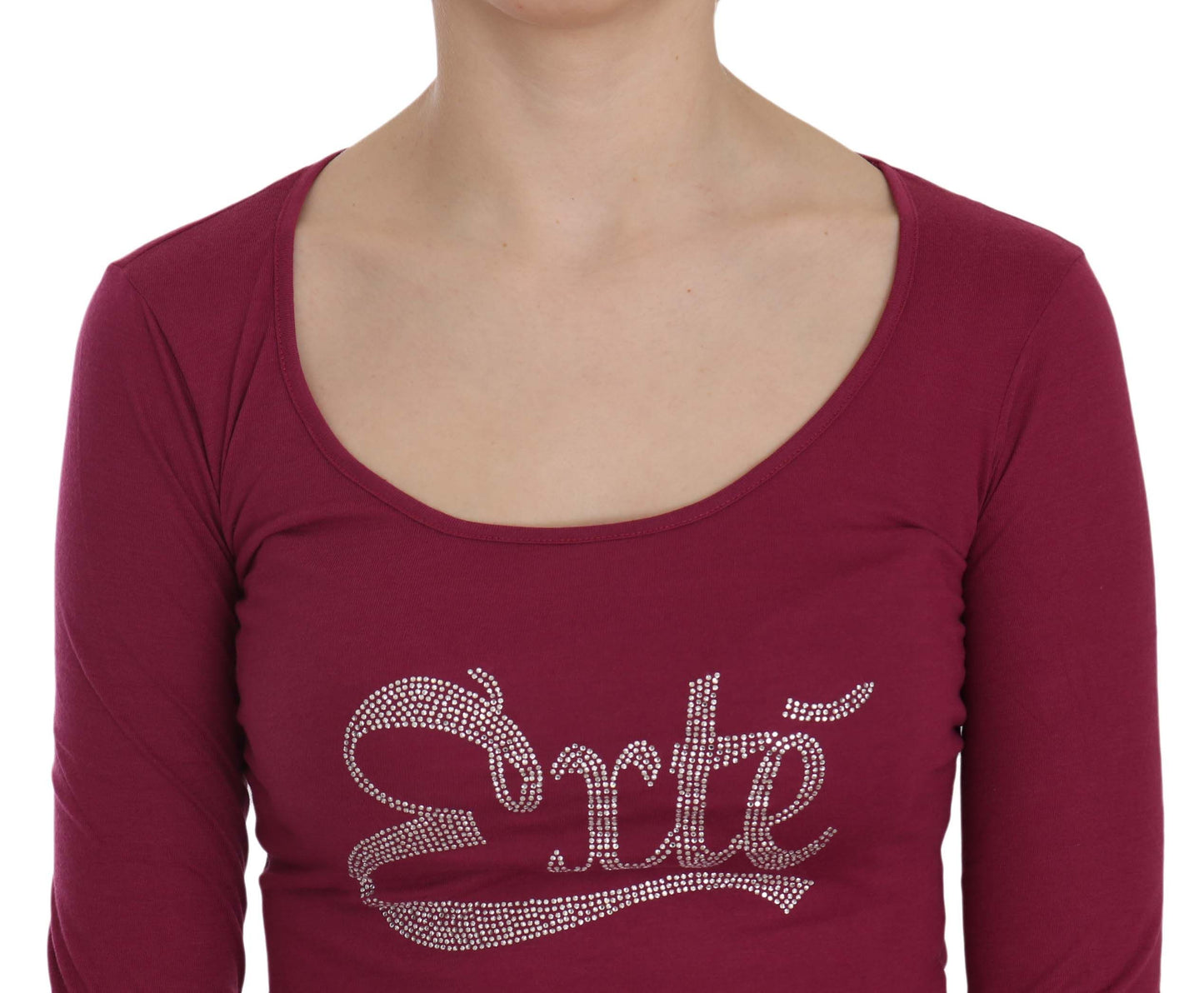 Crystal Embellished Long Sleeve Casual Top