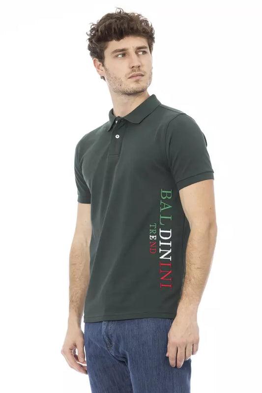 Green Cotton Polo Shirt
