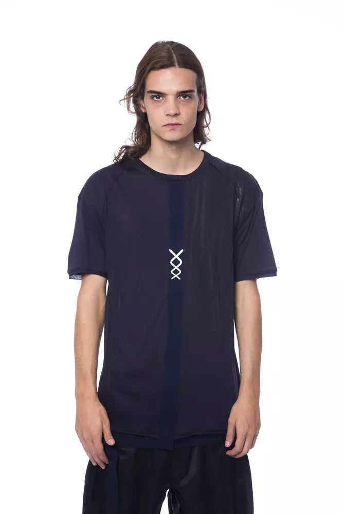 Blue Cotton Men's T-Shirt