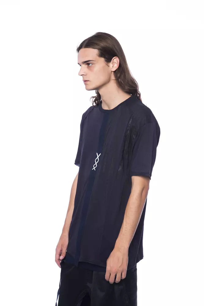 Blue Cotton Men's T-Shirt