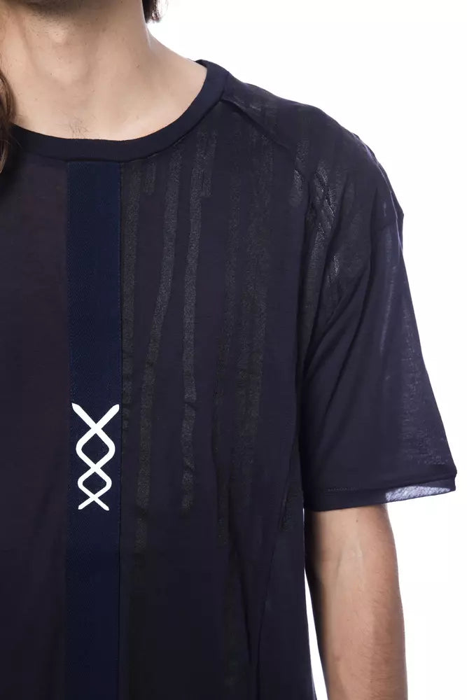 Blue Cotton Men's T-Shirt