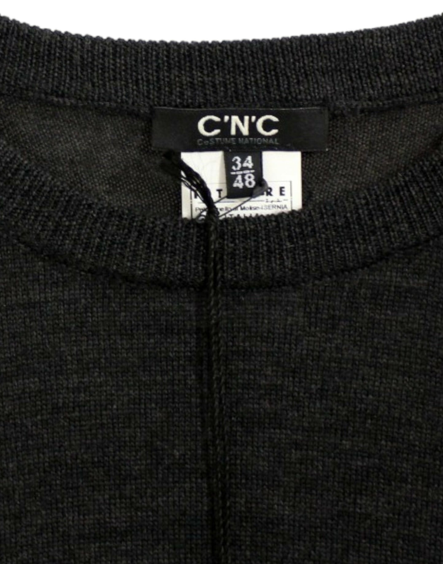 Gray crewneck pullover sweater